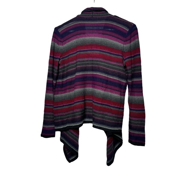 Lauren Ralph Lauren open front waterfall cardigan sweater multicolor linen Small - Picture 2 of 5